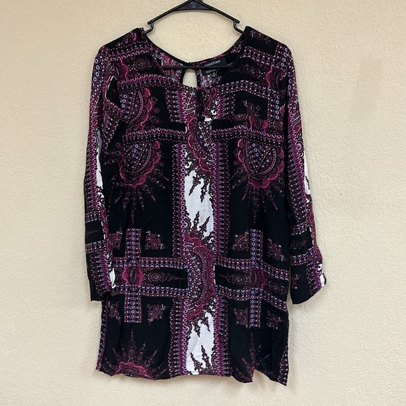 Mink Pink x Urban Outfitters womans Purple Black mini Dress M - Picture 2 of 6